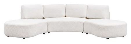 Oriel Modular 5 Seater Sofa in White Chenille