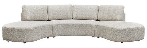 Oriel Modular 5 Seater Sofa in Speckle Brown Boucle