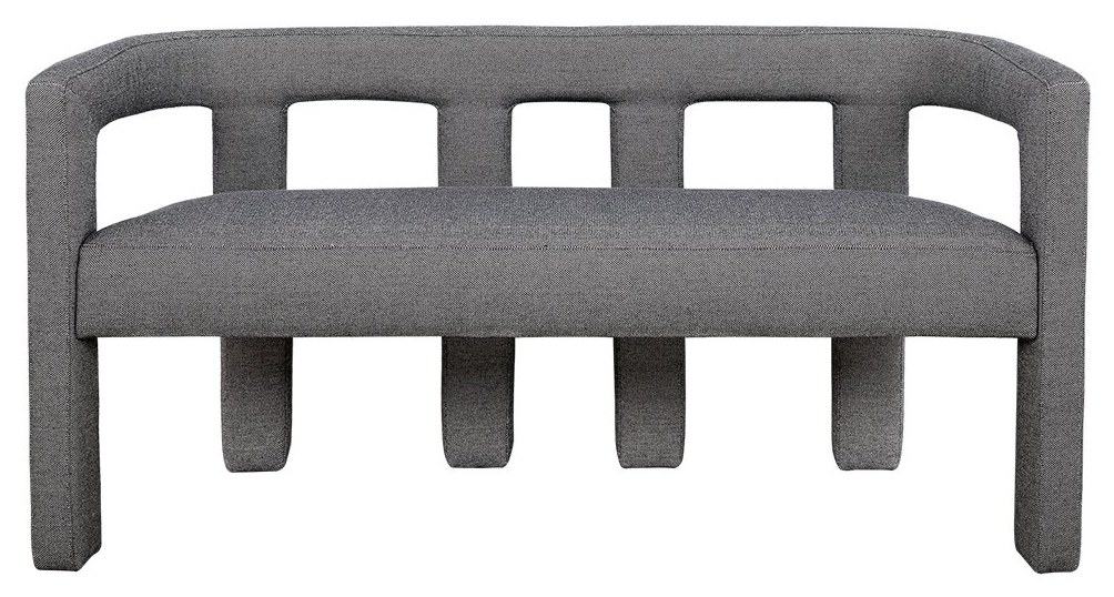 Lorenzo 2 Seater Sofa Bench, Granite