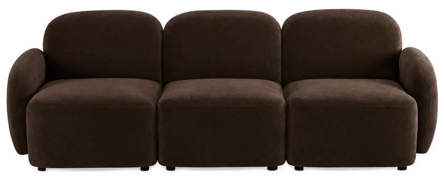 Ramona Modular 3 Seater, Chocolate Velvet